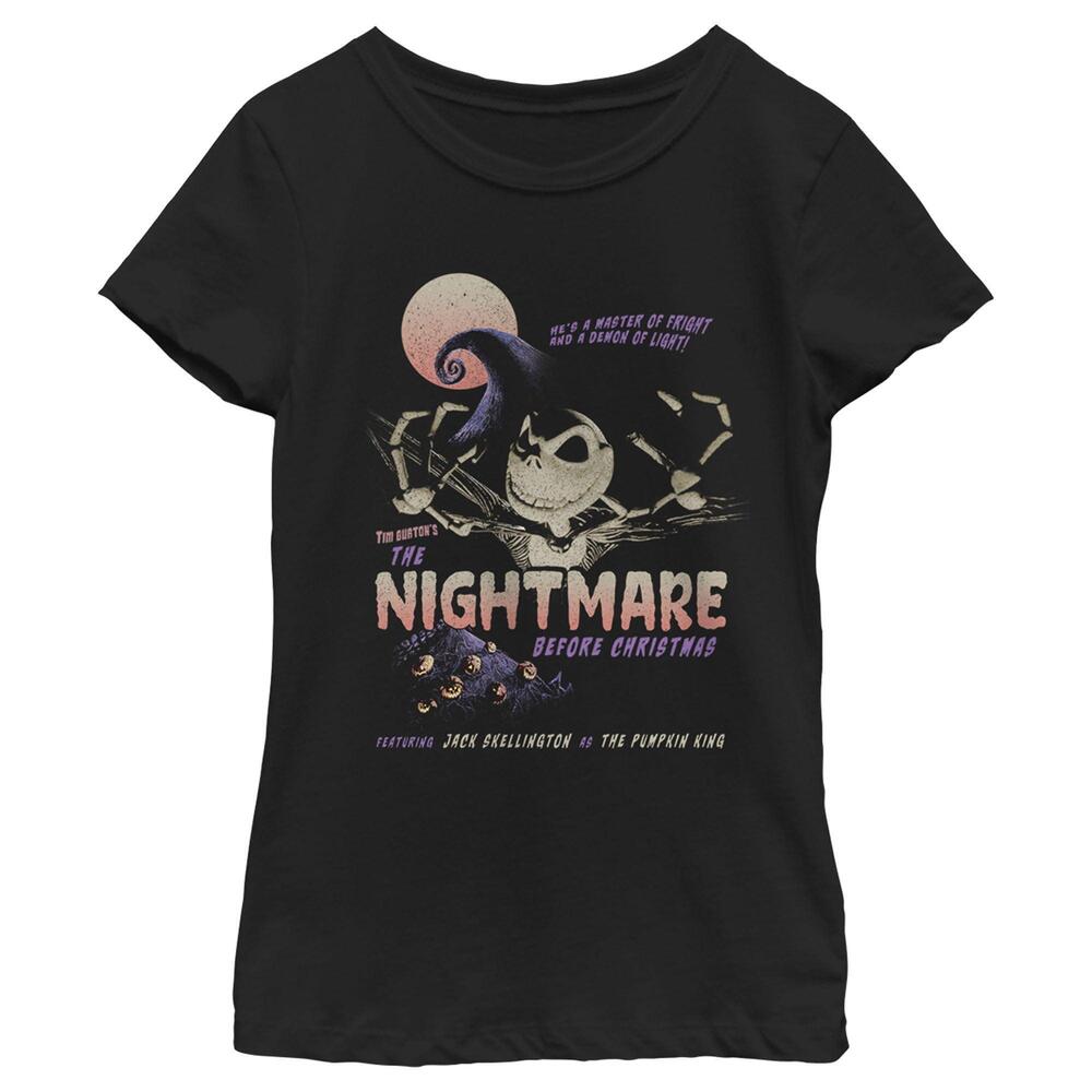 Girls The Nightmare Before Christmas Jack Retro Movie Poster Tshirt